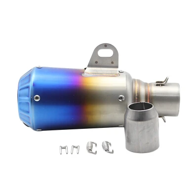 Alconstar Универсальный мотоциклетный доработано для мотокросса akrapovic Yoshimura глушитель CBR125 CB400 CB600 YZF FZ400 Z750 Z1000 - Цвет: C