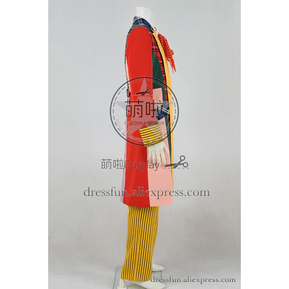 Кто покупает доктор Косплей Костюм шестое Колин костюм пекаря красочные решетки