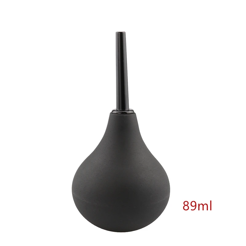 Black 89ml 89/160/224 мл унисекс Анальный Душ силиконовые клизма вагинальный клизма ректальные шприц прямой вагинального очиститель аксессуары для биде - Цвет: Black 89ml