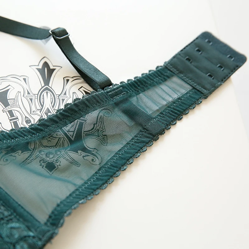 Европейский романтичный сексуальный Набор хлопковых бюстгальтеров с половинной