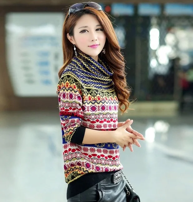 Новинка 2019 модный утепленный базовый свитер Женский пуловер водолазка