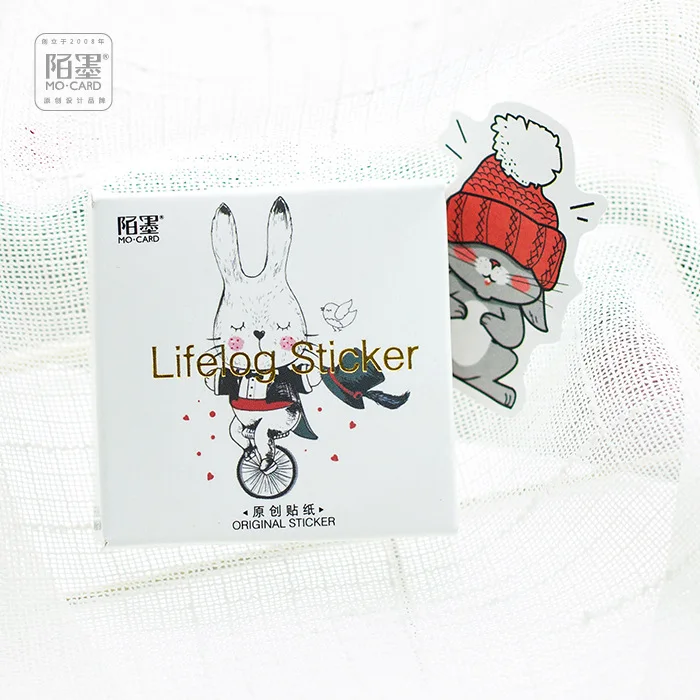 Клейкая наклейка AAGU Hello Rabbit 45 шт. скрапбукинг наклейки на Хэллоуин Рождество