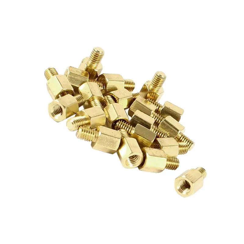 20 pcs PC PCB Mainboard Spacer Hexagonal Brass M3 * 5 + 4 mm | Обустройство дома