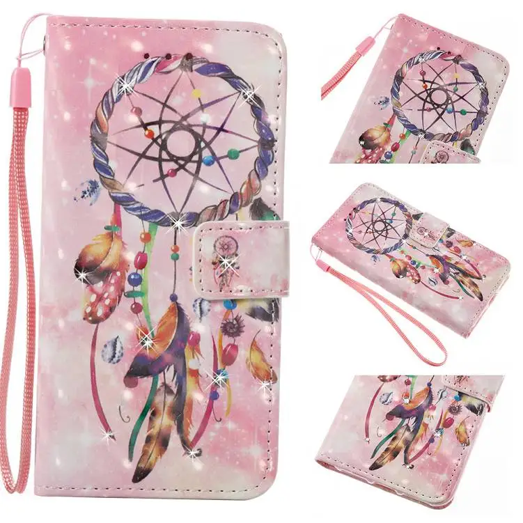 3D diamond Мандала Цветы колокольчиков коровы бабочка бумажник флип чехол Кожаный