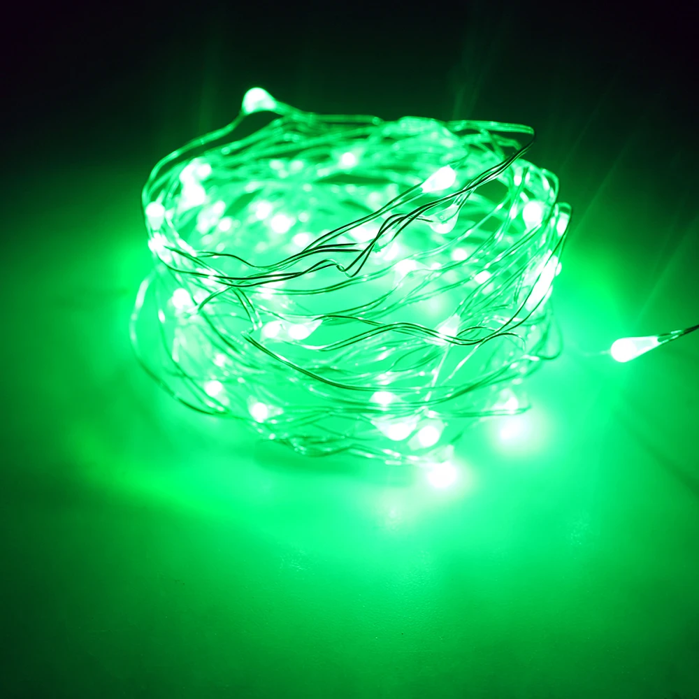 Светодиодная лента из медной проволоки 4 м 40 светодиодов на батарейках 3AA|holiday