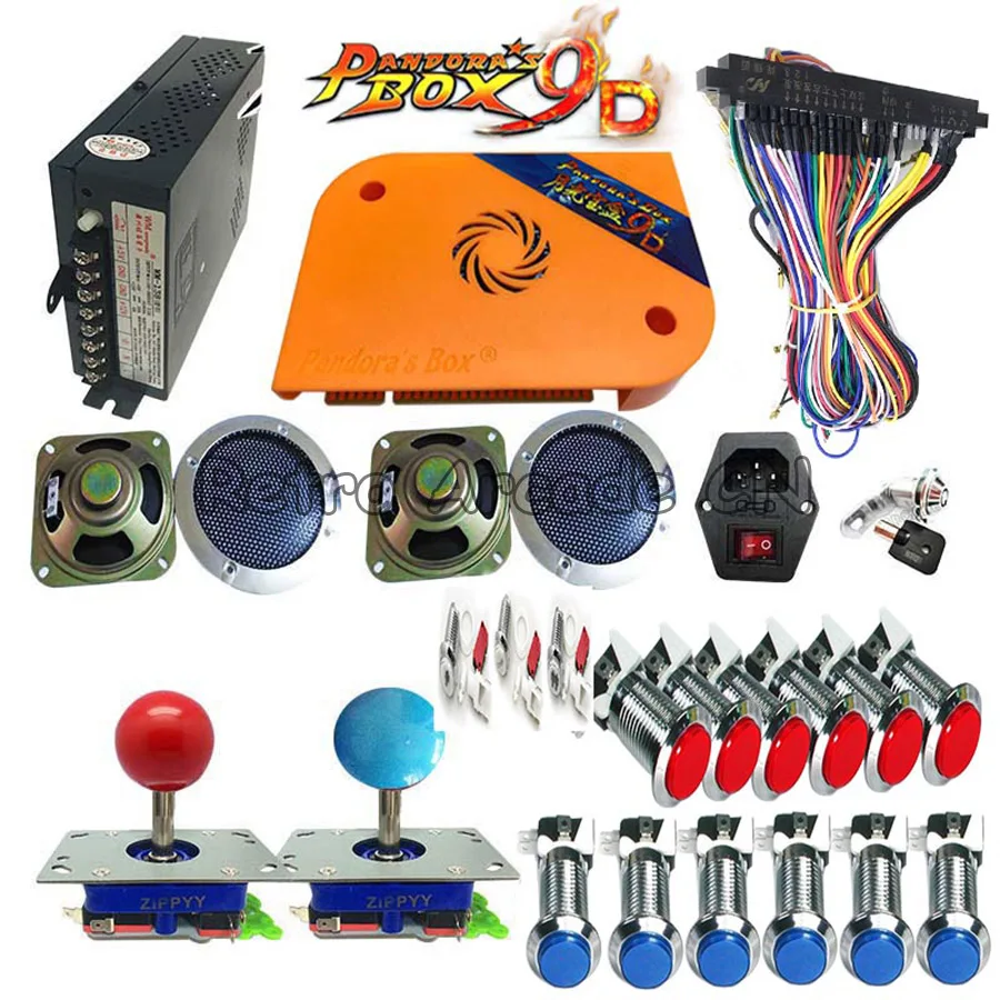 Аркадная игра сделай сам комплект Pandora Box 9D 2222 в 1 с блоком питания копия Sanwa