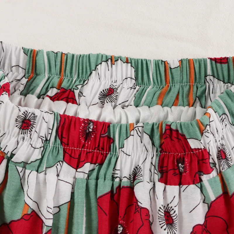 Новая летняя Юбка-миди с высокой талией и узким принтом трапециевидная длинная