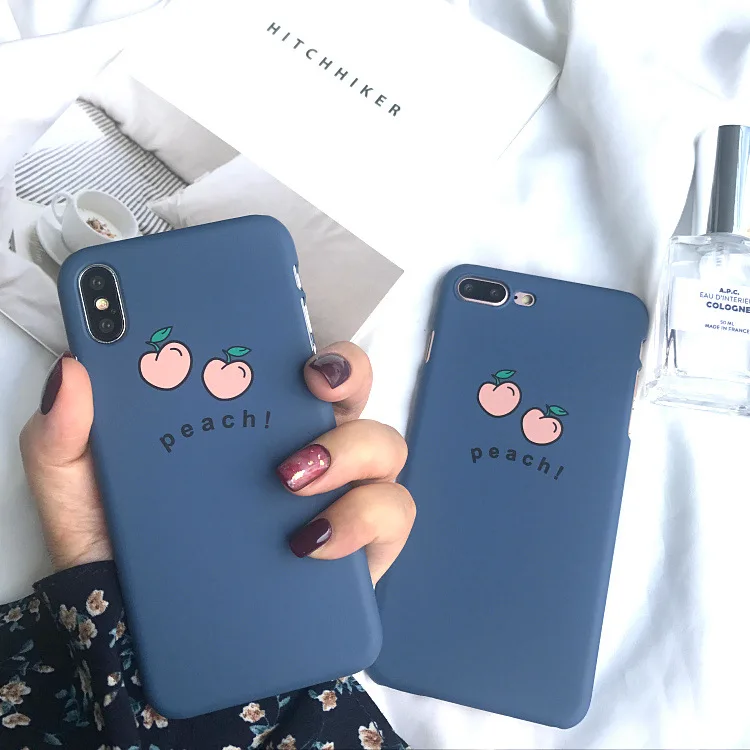 Модный персиковый чехол для телефона Iphone X XS Max XR 8 7 6 6S Plus жесткий пластиковый