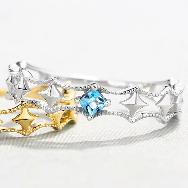 JXXGS Solid 14 K Gold Винтаж Ретро с натуральным изумрудом или топаз драгоценный камень