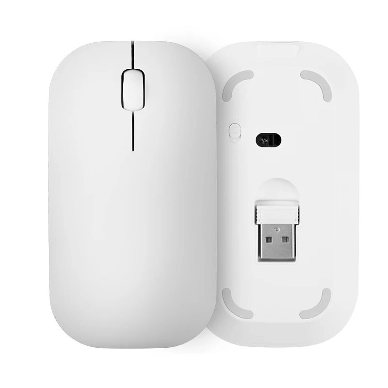 Беспроводная Бесшумная игровая мышь 2 4G USB перезаряжаемая эргономичная