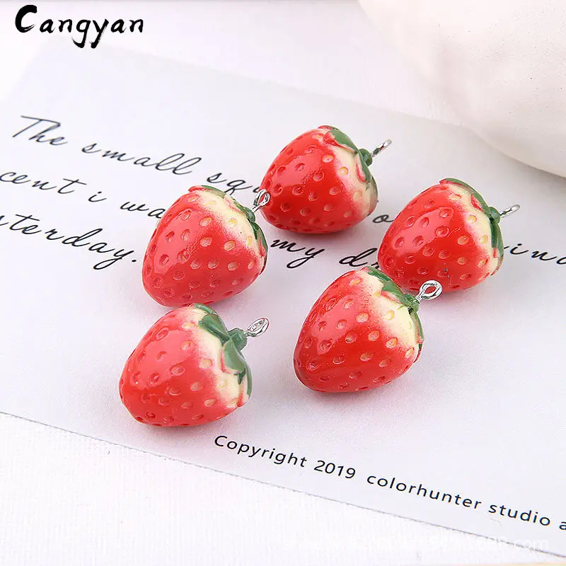 2 шт. трехмерное моделирование клубника diy игрушка аксессуары красная сумка