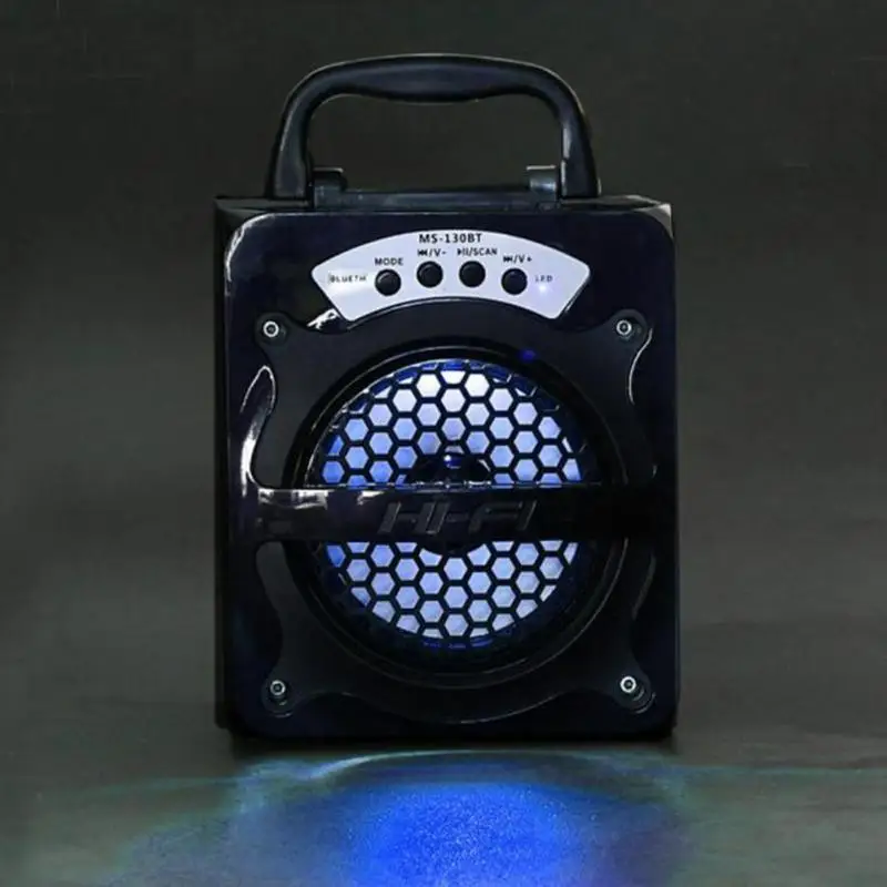 Черный музыка Колонки ms 130bt Bluetooth Беспроводной Портативный Динамик Super Bass с USB TF AUX