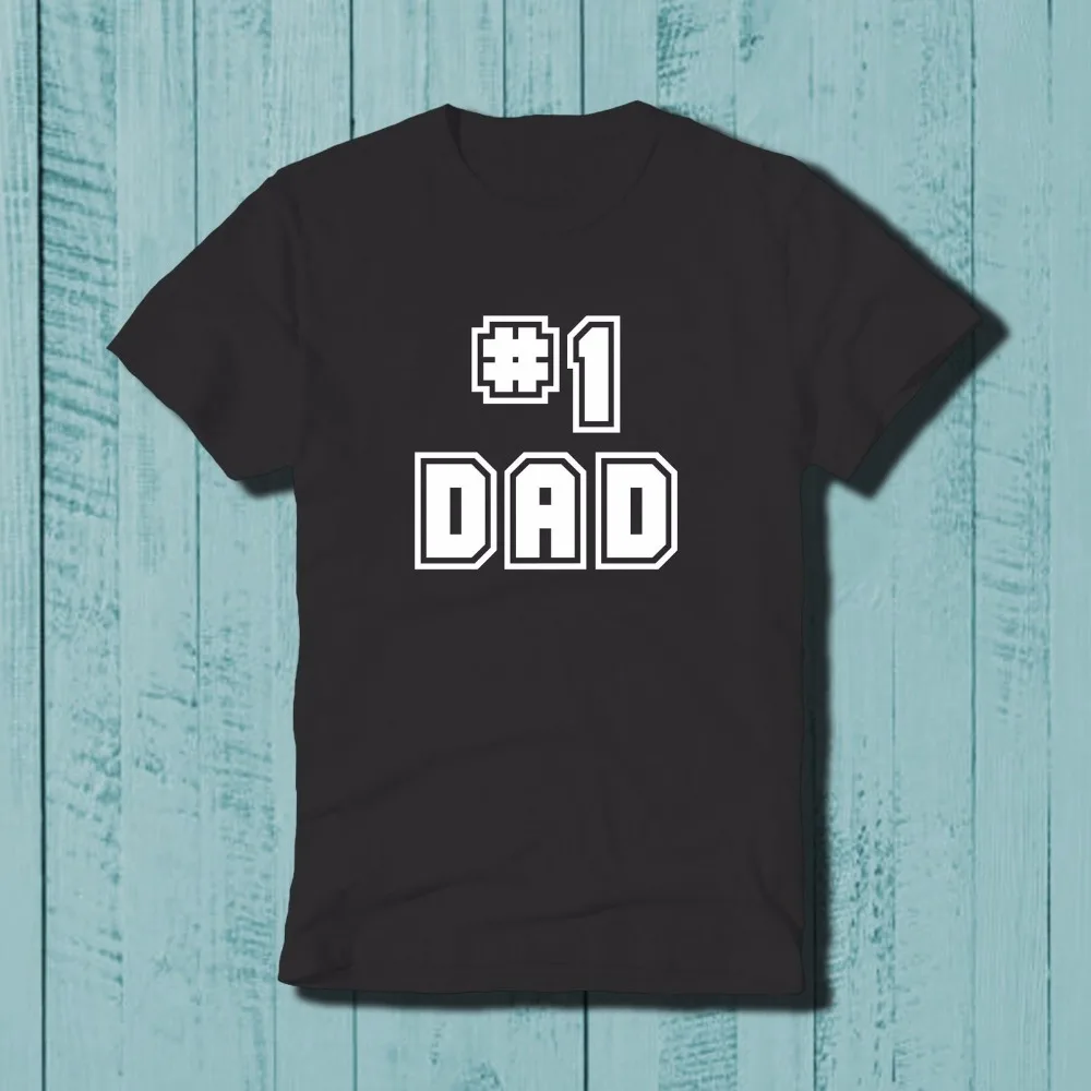 #1 папа Father's Day Папа Отец номер один Для Мужчин's Дизайн футболка мужчин лето