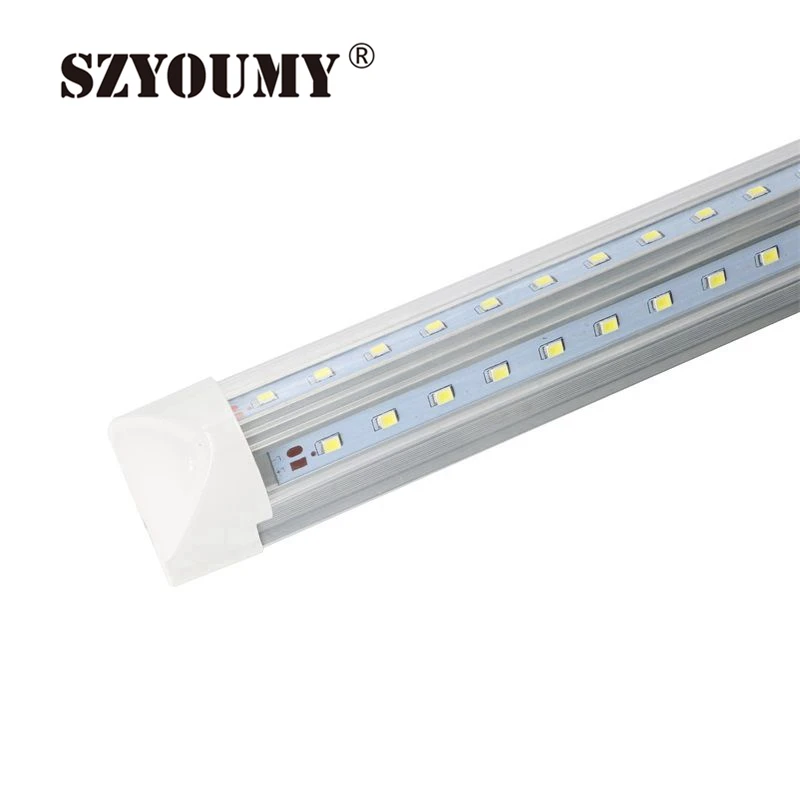 Новая интегрированная V образная двухсторонсветильник ПА SZYOUMY T8 Светодиодная