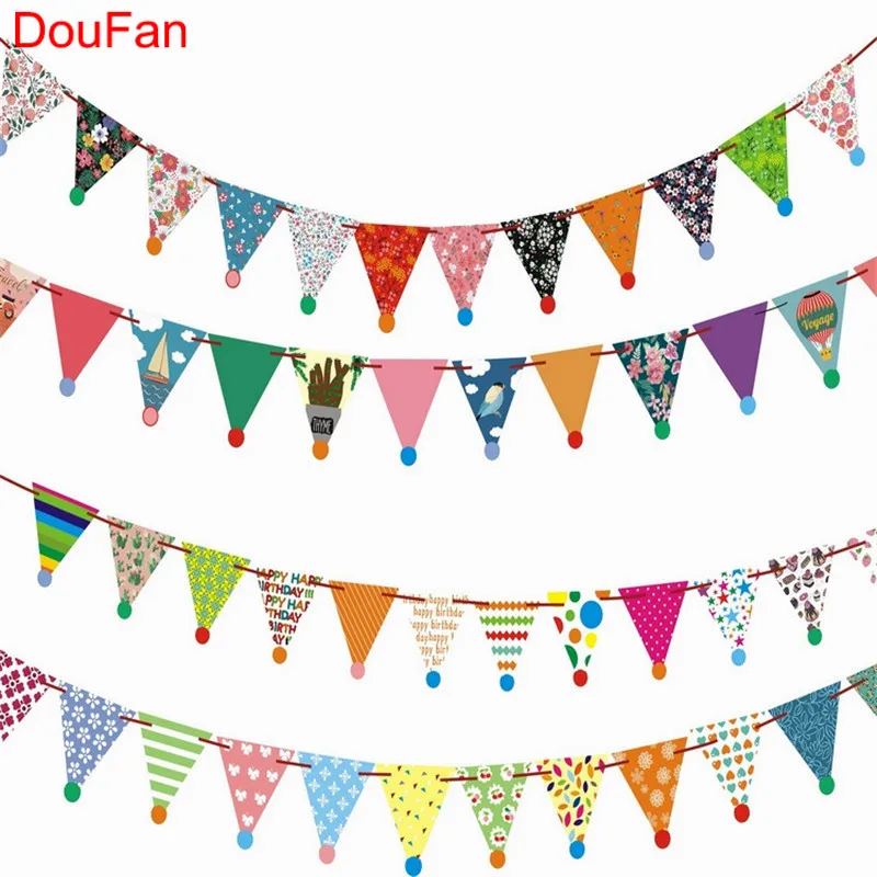 DouFan 1 Набор индийская Мандала бумажный Вымпел баннер флаги день рождения