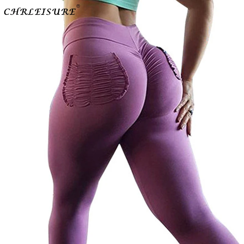 CHRLEISURE модные леггинсы с пуш-ап карманами Женская одежда для фитнеса Джеггинсы