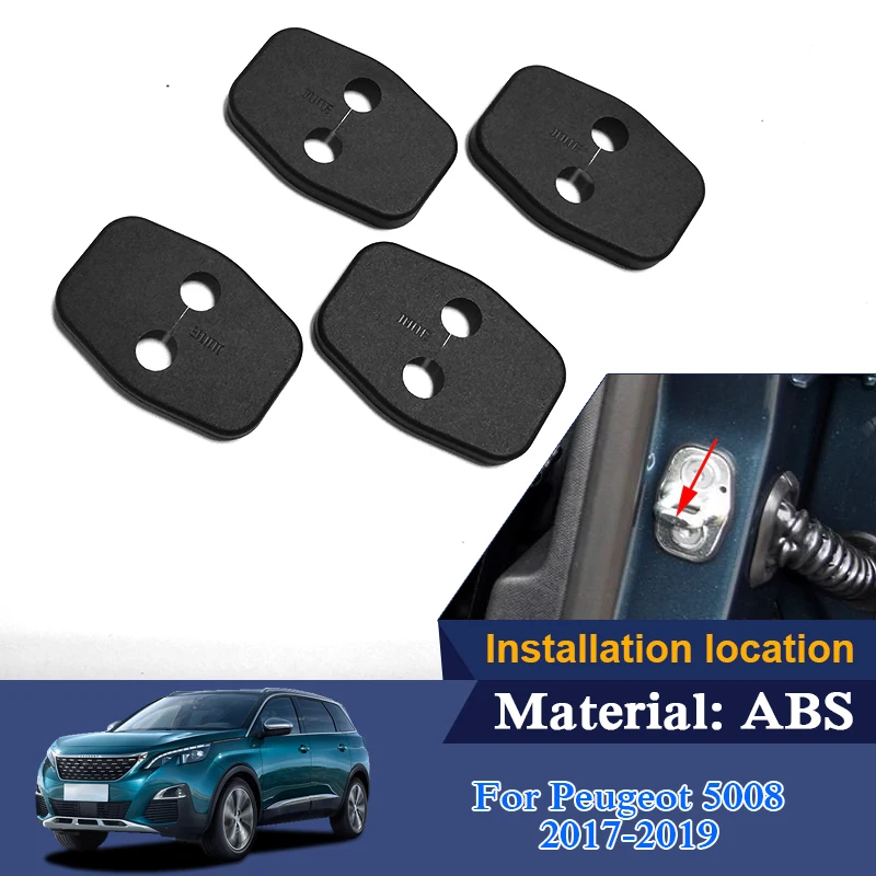 Автомобильный Стайлинг Дверной замок Защитные чехлы для Peugeot 5008 2017 2019 крышка