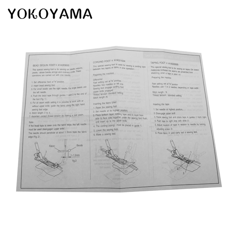 Швейная машина YOKOYAMA оверлочная прижимная лапка 6 костюмов кружевной резиновый