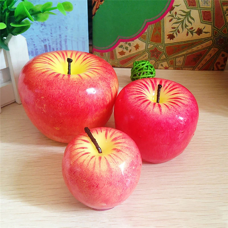 1 шт. свечи в виде фруктов Рождество искусственный Apple Форма Свечи канун Свадебная