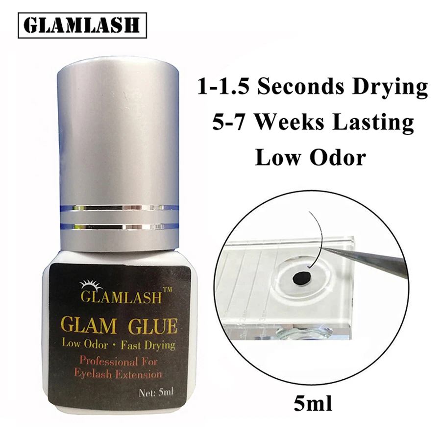 GLAMLASH 5/10 мл клей для наращивания ресниц поставщики 1 сек время сушки 9 недель
