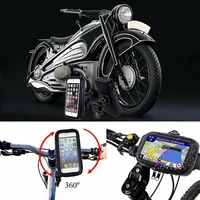 motorcycle phone holder mount phone stand support for iphonex 7 5s 6 plus gps bike holder with waterproof bag soporte movil moto