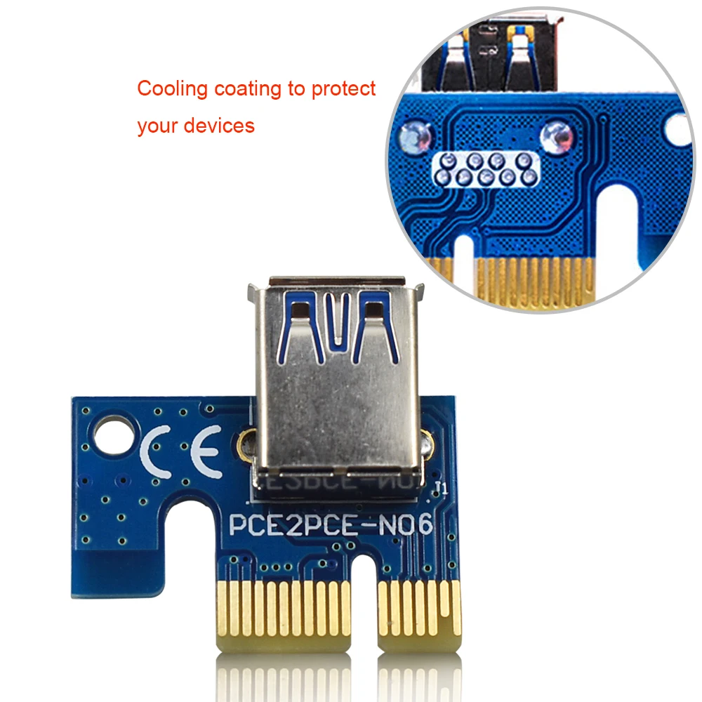 TISHRIC Ver006 pcie Pci e Express Riser Card 1x к 16x Usb3.0 кабель Sata 4pin Molex удлинитель питания Bitcoin Mining Miner| |