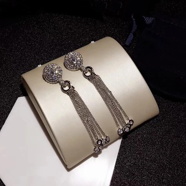 Модные дизайнерские Медь Jewelry 3A кубического циркония вечерние серьги | Украшения