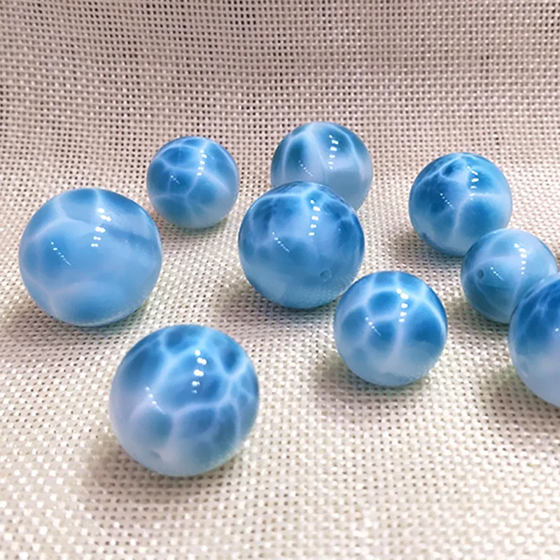 AAAA цельные бусины россыпью Larimar 6 20 мм круглые для изготовления ювелирных изделий