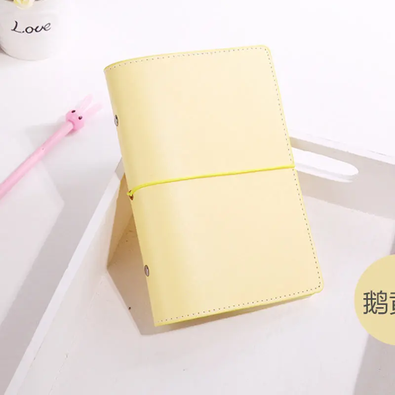 yellow Yiwi A6 милый блокнот Kawaii мультяшный милый дневник планировщик блокнот для детей подарок корейский Канцтовары три обложки - Цвет: yellow