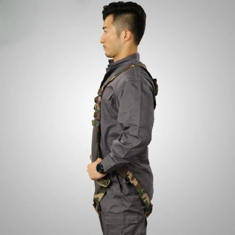 

2019 new High-altitude work anti-fall full body camouflage seat belt outdoor construction safety belt CE certification