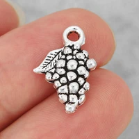 30pcs antique metal fruit grape charms pendants for diy necklace earring making jewelry findings 18x12mm