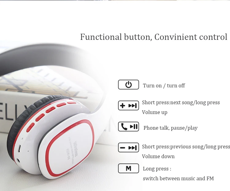 GiGiboom Портативный Беспроводной Bluetooth наушники mp3 плеер Складная стерео гарнитура