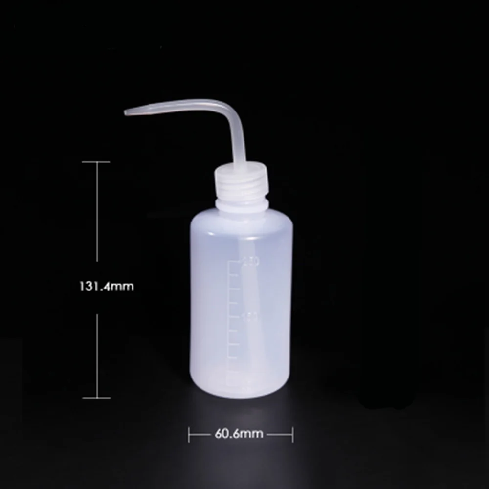 

2pcs/lot 250ml Transparent Plastic Squeeze Bottle Tattoo Wash Bottle Container Lab Supplies
