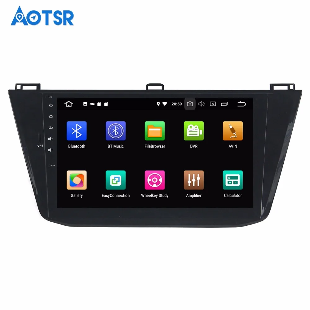 Автомобильный DVD-плеер 10 1 дюйма Android 8 0 4 + 32 ГБ GPS-навигация для Volkswagen Tiguan 2015-2018