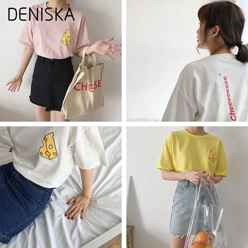 Harajuku Письмо Печати Хлопка Майка Женщины Графических Футболка Femme Уличная