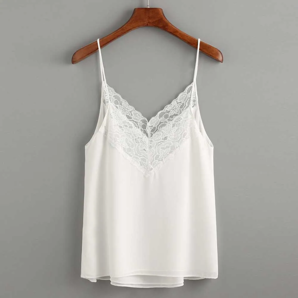 Новые Camis модные повседневные сексуальные шифоновые слинг женские сексуальные без рукавов элегантные однотонные топы под цвет загара@ 8