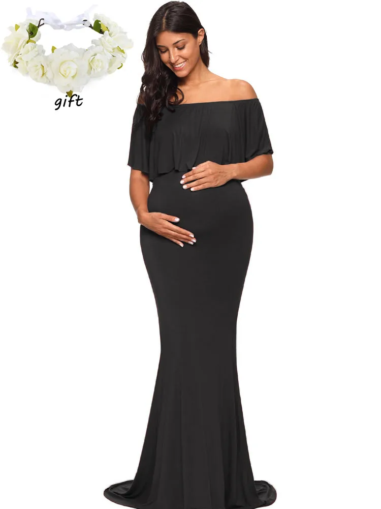 Baby Shower Photophy беременности и родам платья макси длинное Беременность платье для беременных женская одежда для беременных Платья для фотосессии