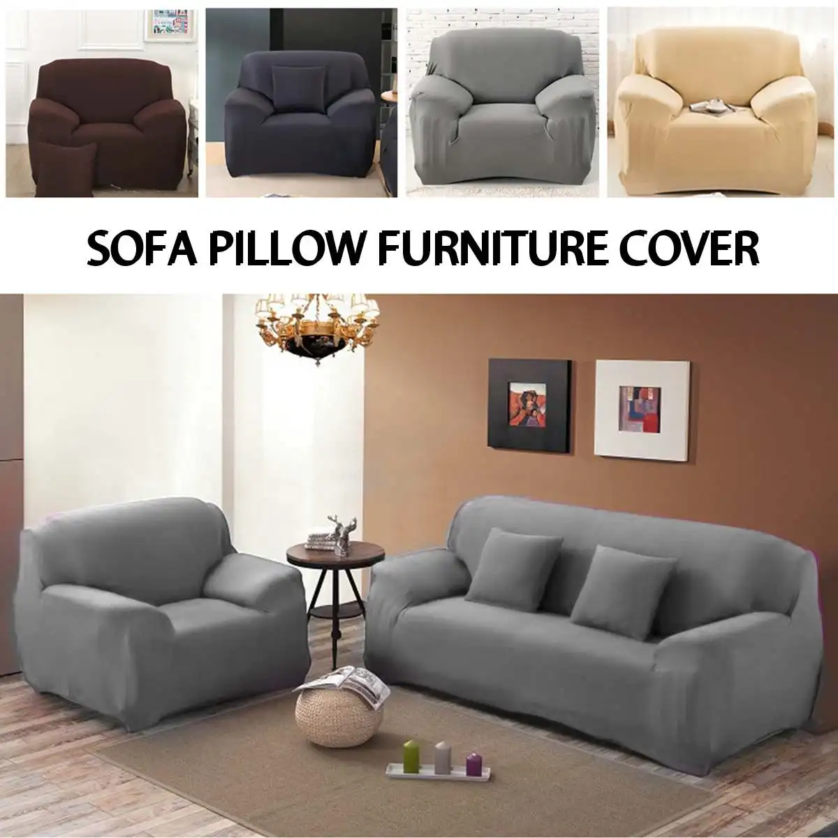 1-3 Seat Slipcover Sofa Chair Furniture Waterproof Cover Dustproof Corner Couch Cover Protector Home Decor