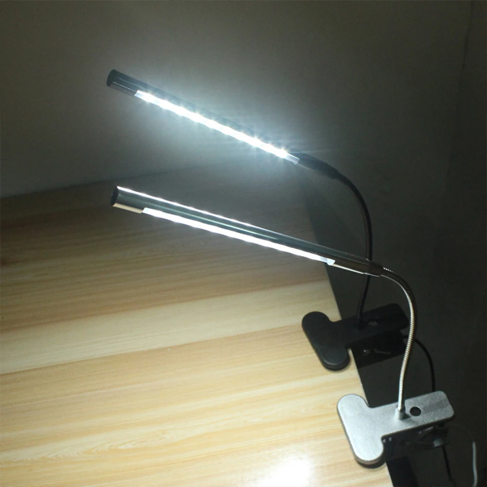 10 светодиодов Usb с сенсорным зажимом Led свет книги настольная лампа зажим