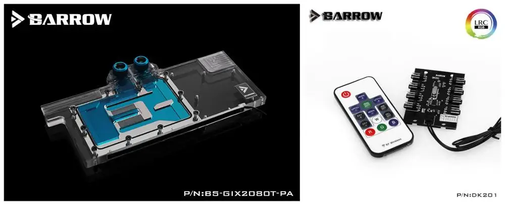 Курган полное покрытие GPU водоблок для GIGABYTE RTX AORUS RTX2080T/2080/2070 Aurora материнская плата SYNC AURA BS-GIX2080T-PA - Цвет лезвия: BlockxRemote Control