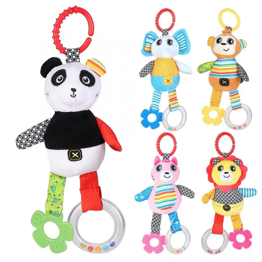 Baby Cartoon Animals Music Bed Hanging Toys Crib Cot Pacify Cloth Toy Kids Stroller For Kid Educational | Игрушки и хобби