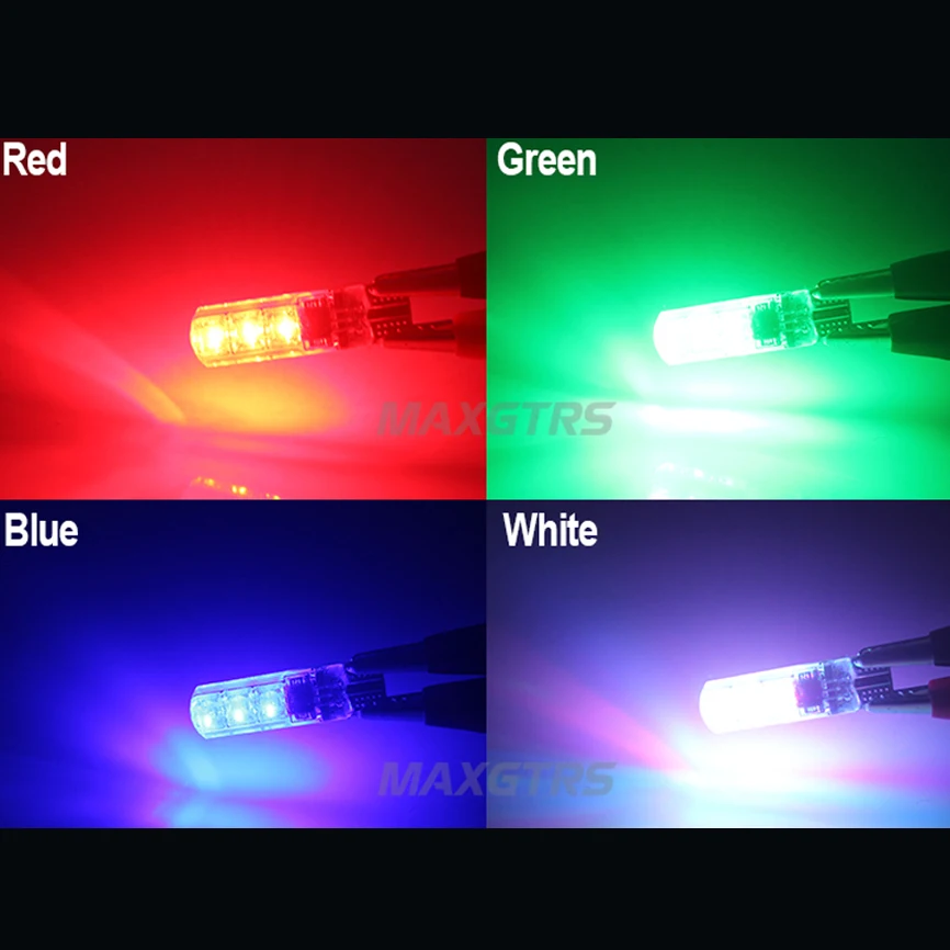2x T10 W5W 168 194 SMD 6-светодиодный 5050 RGB пульт дистанционного управления для чтения
