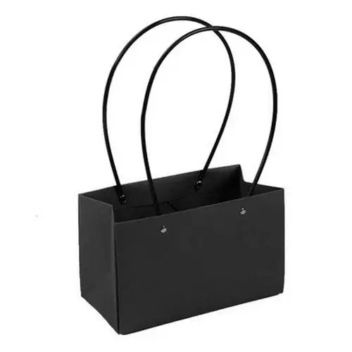 Kraft paper BLACK ПВХ букет цветок подарок небольшие коробки круглые жильные вазы флорист коробка Цветок завод подарочные коробки цветок упаковка - Цвет: Kraft paper BLACK
