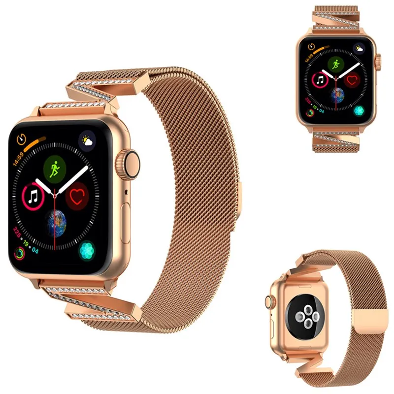 Браслет Миланская петля для Apple Watch 4 Z 40 мм 44 Наручные часы