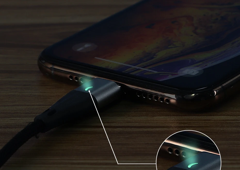 TOPK 1 м светодиодный магнитный кабель Micro Usb кабель для быстрой зарядки Micro Usb Магнитный кабель для зарядки и передачи данных для samsung Xiaomi huawei