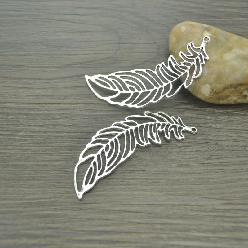 6 шт./лот античные браслеты с серебряным покрытием в виде листиков модные