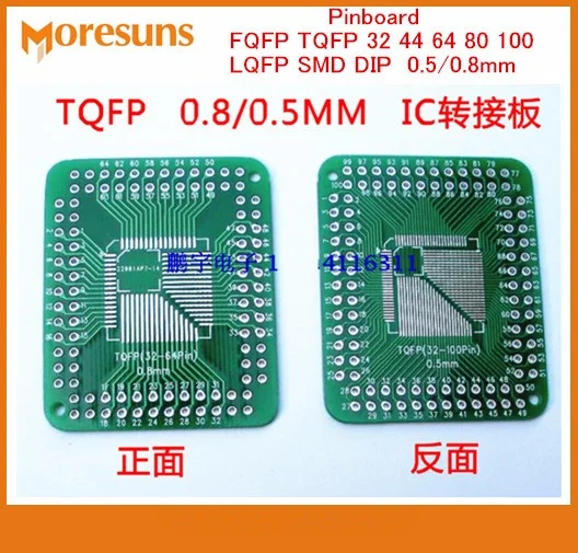 Плата адаптера 100 шт./лот FQFP TQFP 32 44 64 80 LQFP SMD DIP 0 5/0 8 мм|adapt technology|plate fitnessadapter caddy |