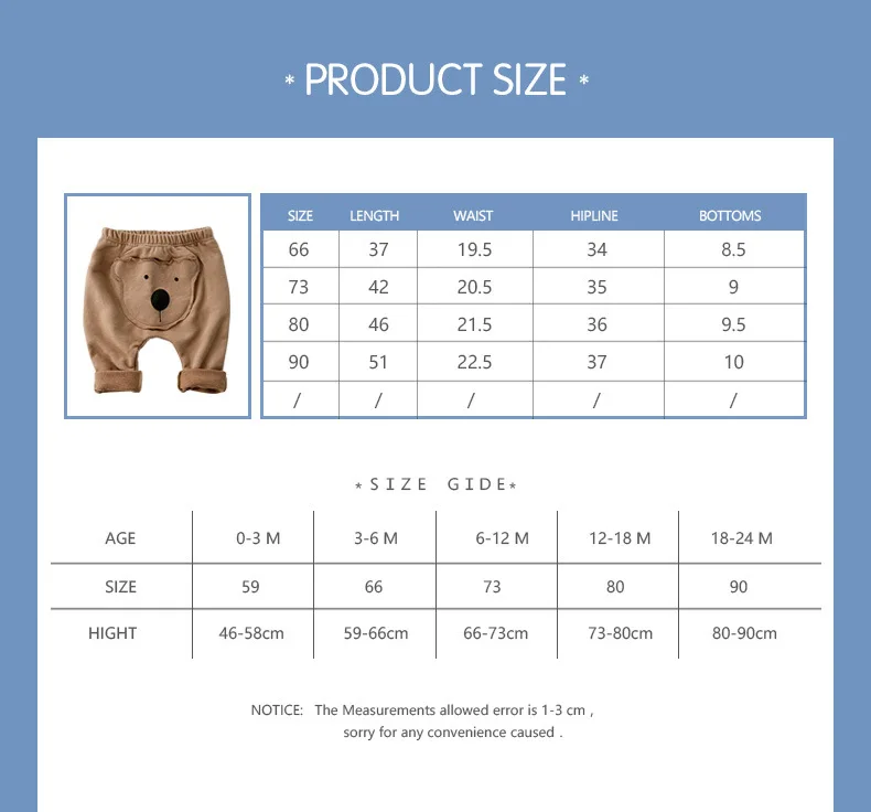 Bear Style Baby Clothing for Boys Pants - Casual Haren Pants Baby Boy Clothes - Unisex Infant Costume for Toddler Girl Clothing image 6