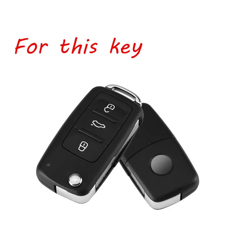 Чехол для ключа из алюминиевого сплава VW Volkswagen Golf 4 5 6 Bora Jetta Polo Passat B5 B6 Skoda Superb Octavia