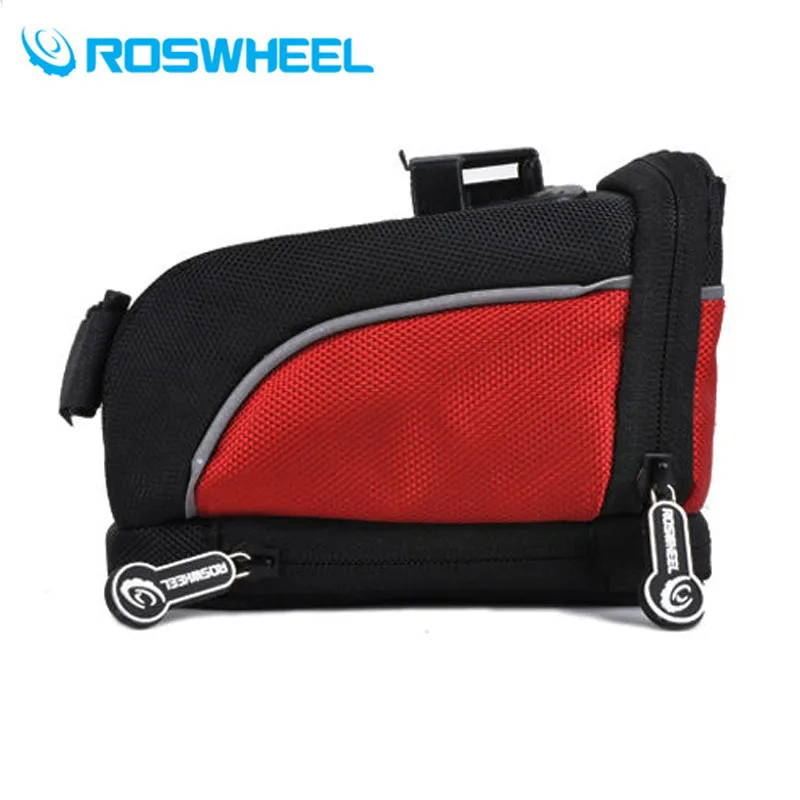 ROSWHEEL Bicycle Saddle Bag Outdoor Cycling Mountain Bike Bags Repair Tools Pack Pocket For Biking Riding Red | Спорт и развлечения